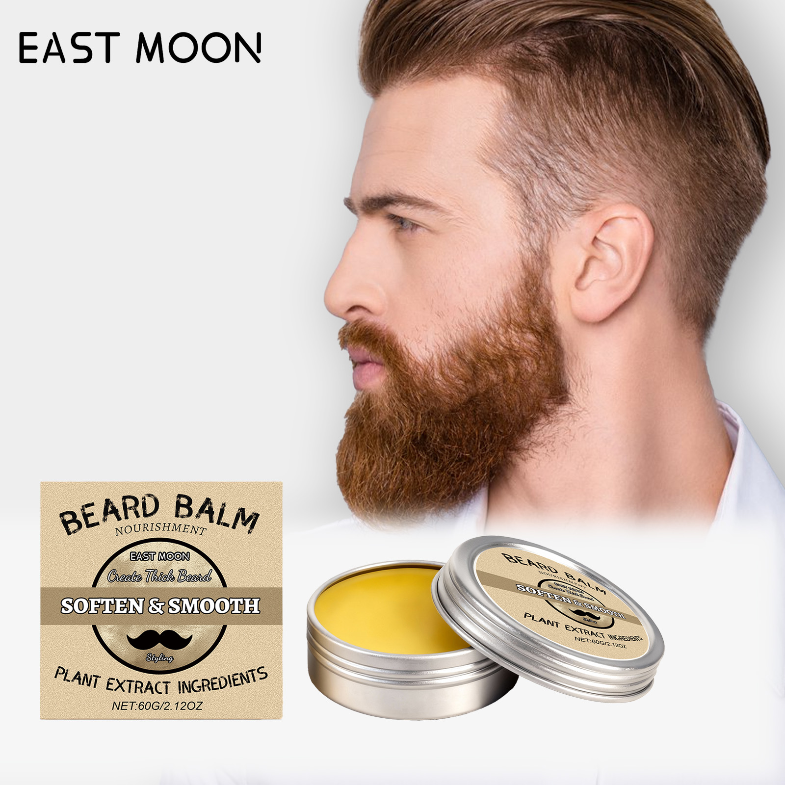 Men'S Grooming Wax - Herren Bartpflege-Wachs - Glatt, Glänzend, Erfrischend,