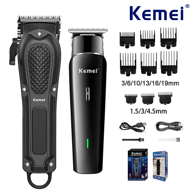 Men'S Grooming Room - Kemei Elektrisches Haarschneidemaschinen-Set UBS Wiederaufladbarer Bartschneider