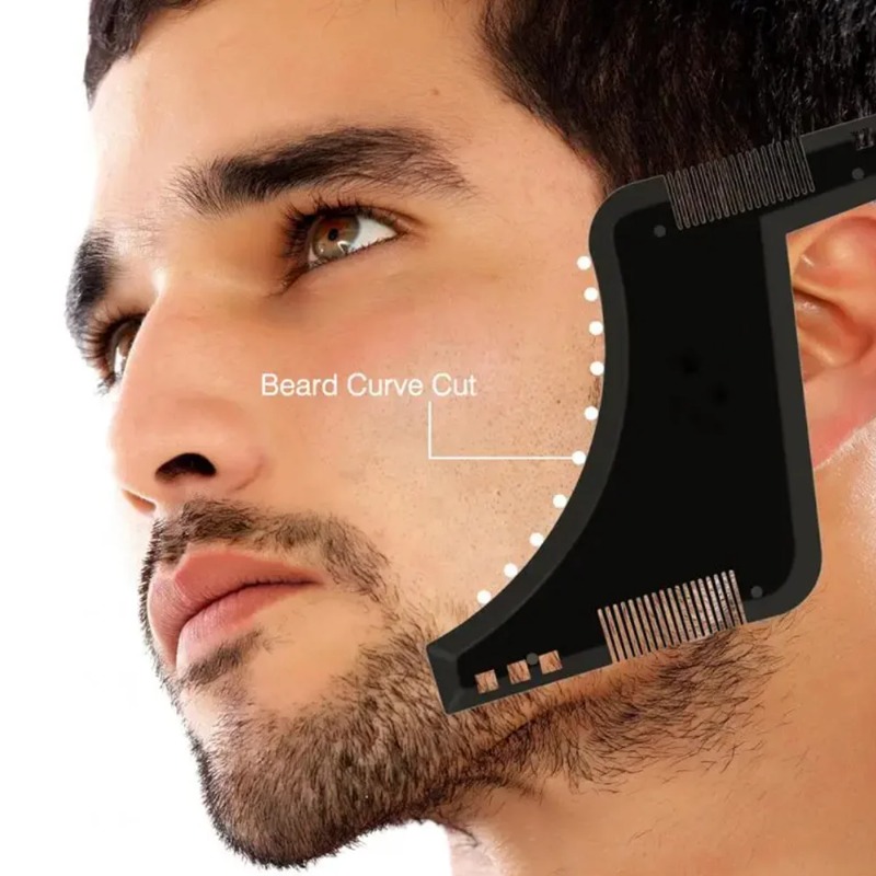 Men'S Grooming Tool - 1 Stück Bartformungsschablone für Männer, leichter,