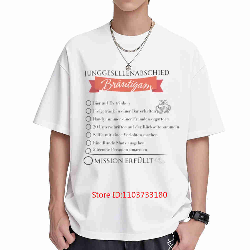 Men'S Grooming Checklist - JGA Junggesellenabschied Bräutigam-Checkliste Poltergeist Kurzarm-T-Shirt 100%