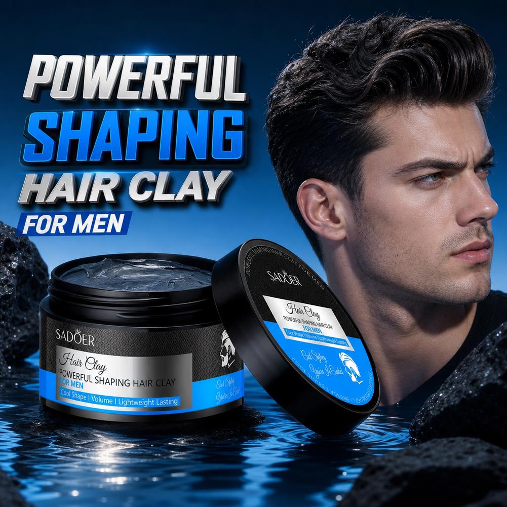 Men'S Grooming Wax - Haarstyling-Ton für Männer, starker Halt, mattes