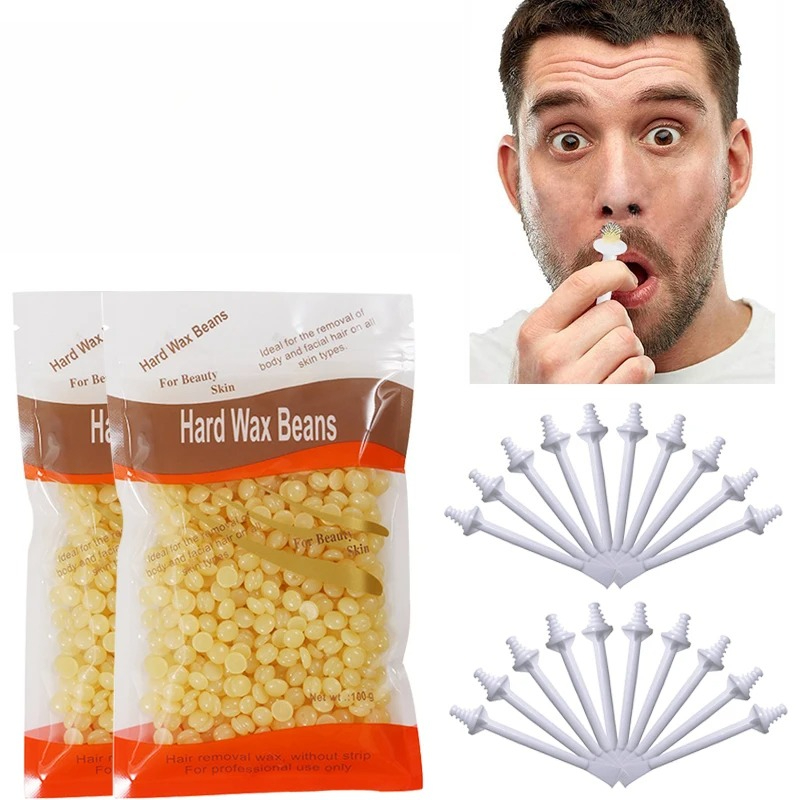 Men'S Grooming Wax - Schmerzfreies Nasenhaar-Entfernungsset: Wachsstifte zur Nasenhaarentfernung, optionales,