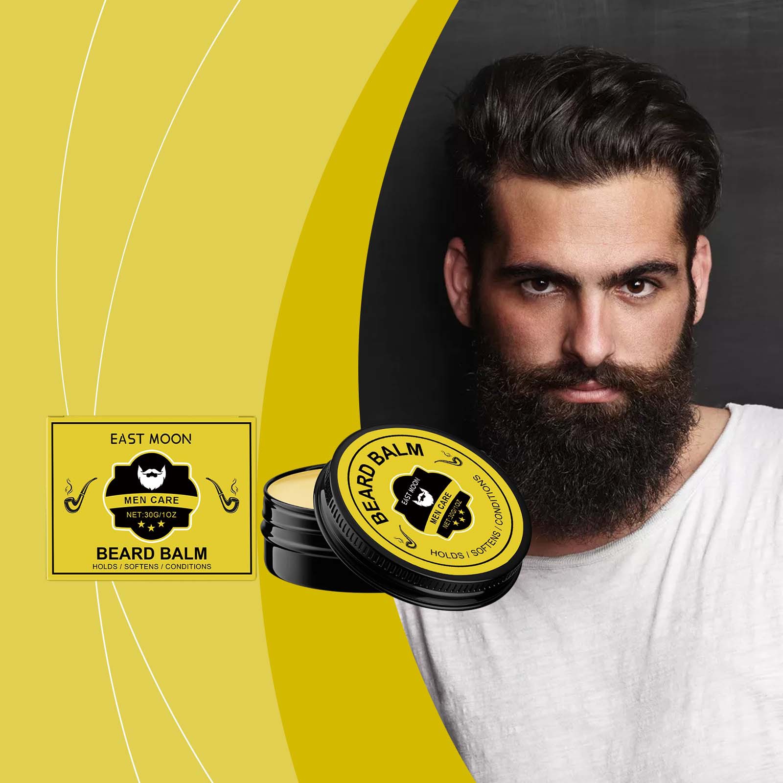 East Moon Bartpflegebalsam für – Men'S Grooming Wax Bewertung und Preis